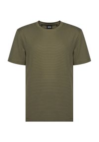 BOSS T-Shirt Tiburt 240 50452680 Zielony Regular Fit. Kolor: zielony. Materiał: bawełna