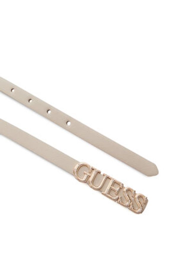 Guess Pasek Damski BW9338 P6215 Beżowy jasny. Kolor: beżowy. Materiał: skóra