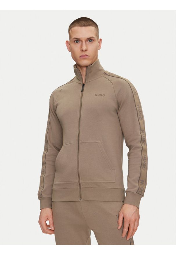 Hugo - HUGO Bluza Liam 50540933 Beżowy Regular Fit. Kolor: beżowy. Materiał: bawełna