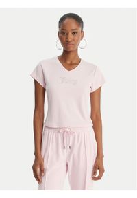 Juicy Couture T-Shirt Capped JCWCT126318 Różowy Slim Fit. Kolor: różowy #1