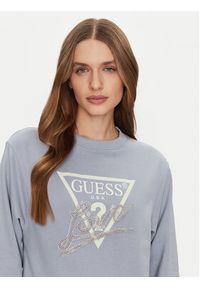 Guess Bluza W5GQ05 KB683 Niebieski Regular Fit. Kolor: niebieski. Materiał: bawełna