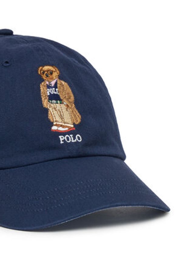 Polo Ralph Lauren Czapka z daszkiem 211A87349001 Granatowy. Kolor: niebieski. Materiał: bawełna, materiał