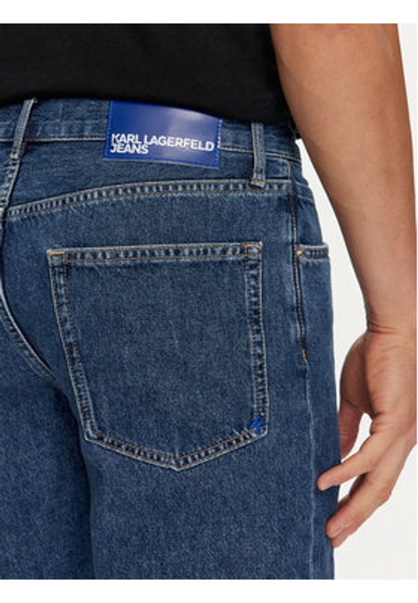 Karl Lagerfeld Jeans Szorty jeansowe 241D1125 Niebieski Slim Fit. Kolor: niebieski. Materiał: bawełna