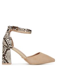 DeeZee Czółenka FERRI1 Beżowy. Kolor: beżowy. Materiał: skóra #1