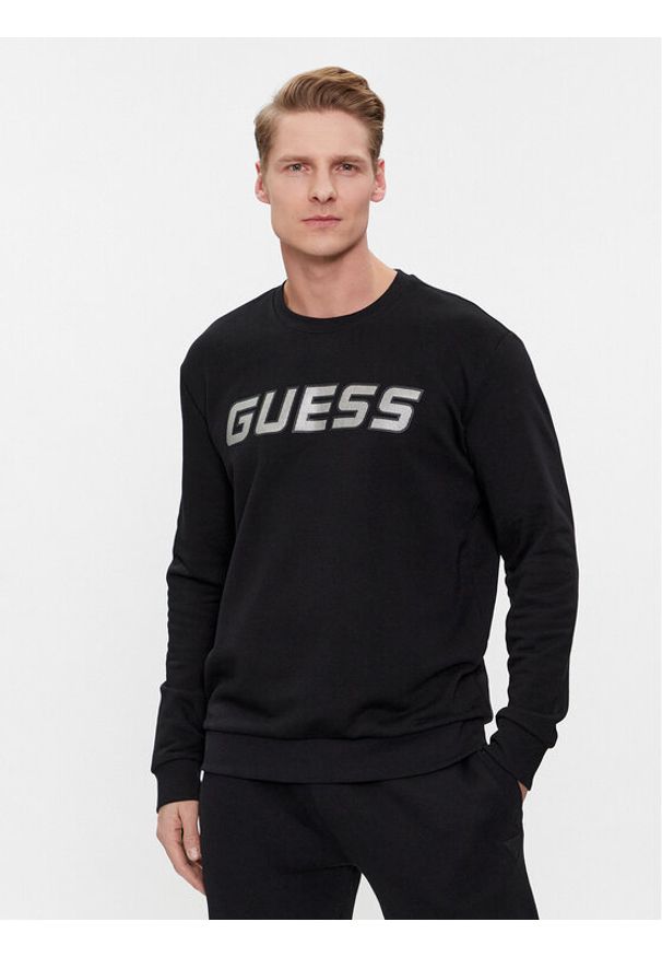 Guess Bluza Medgar Z4RQ13 KBK32 Czarny Regular Fit. Kolor: czarny. Materiał: bawełna, syntetyk