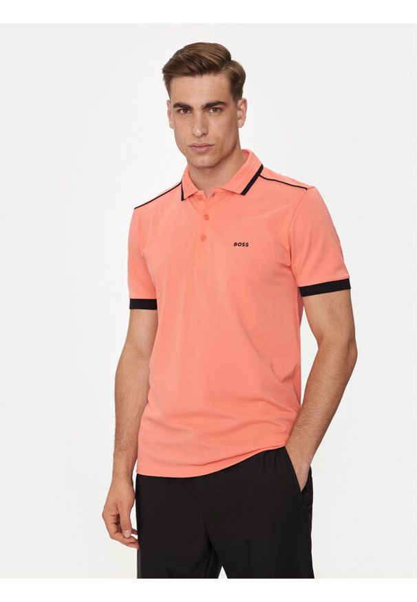 BOSS - Boss Polo Paddy 1 50512995 Czerwony Regular Fit. Typ kołnierza: polo. Kolor: czerwony. Materiał: bawełna