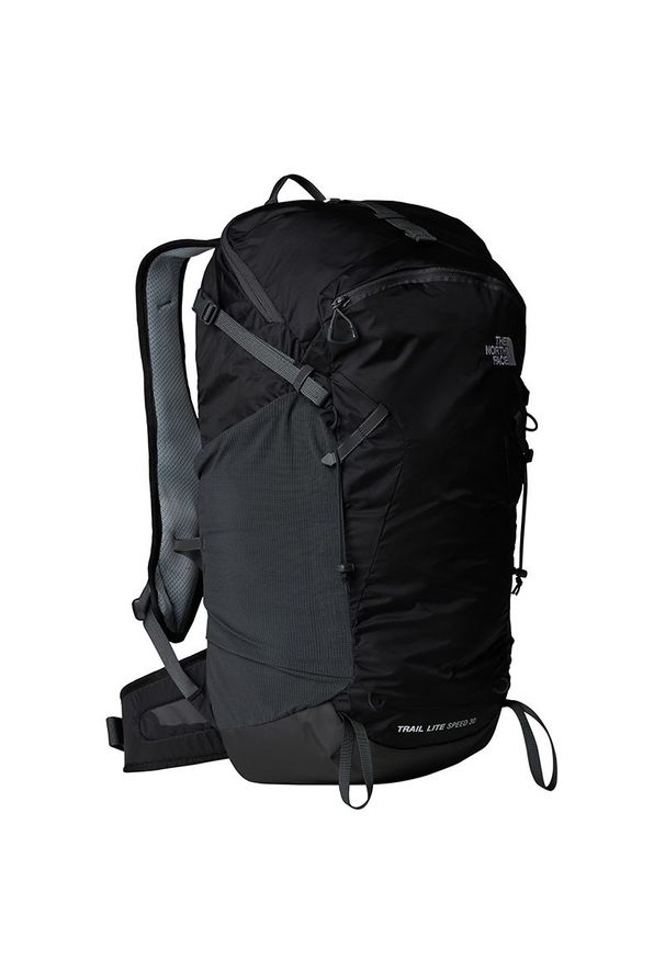 Plecak The North Face Trail Lite Speed 30l 0A8BKHKT01 - czarny. Kolor: czarny. Materiał: nylon. Wzór: paski