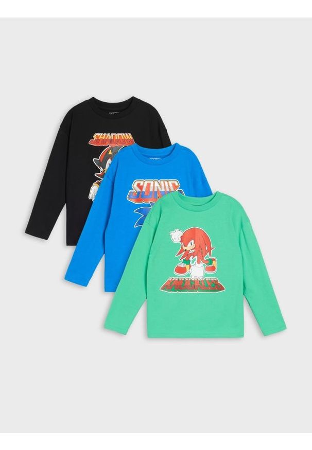 Sinsay - Koszulki 3 pack Sonic the Hedgehog - wielobarwny