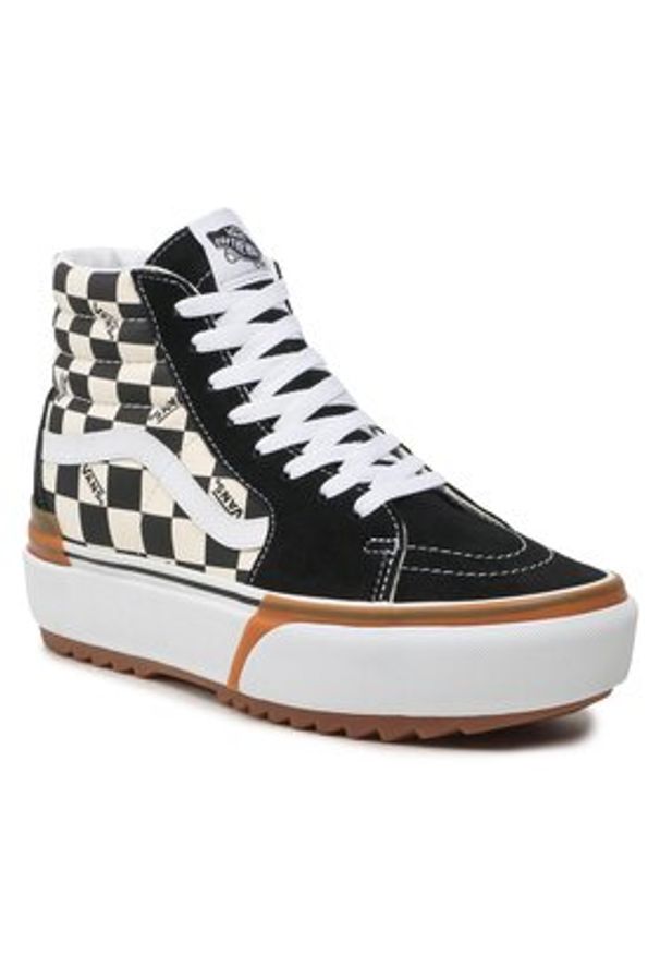 Vans Sneakersy Sk8-Hi Stacked VN0A4BTWVLV1 Czarny. Kolor: czarny. Materiał: zamsz, skóra. Model: Vans SK8