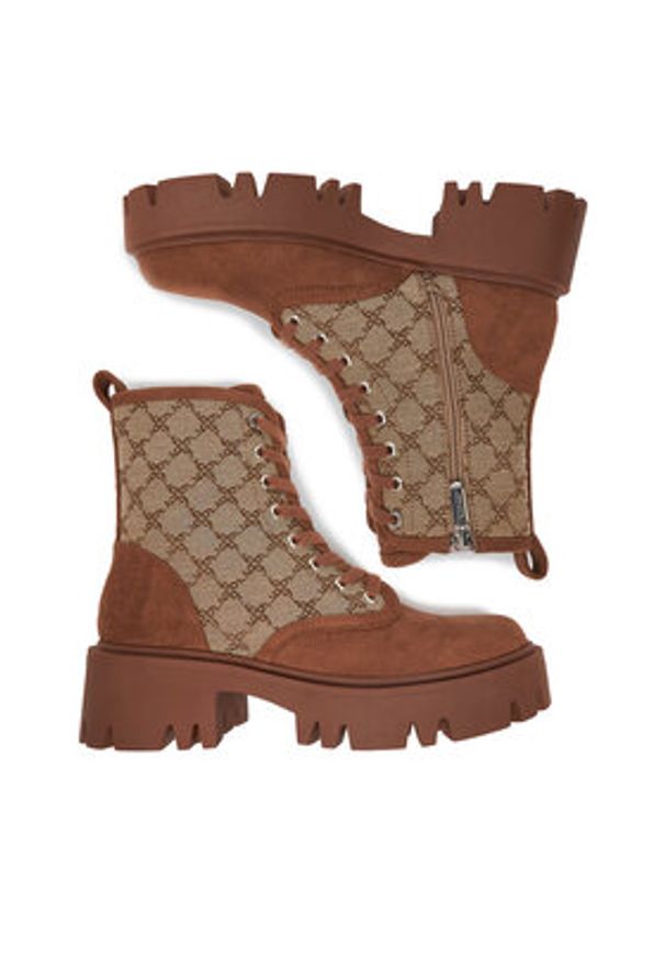 Nine West Trzewiki CEO-MALAK-01 Beżowy. Kolor: beżowy. Materiał: materiał