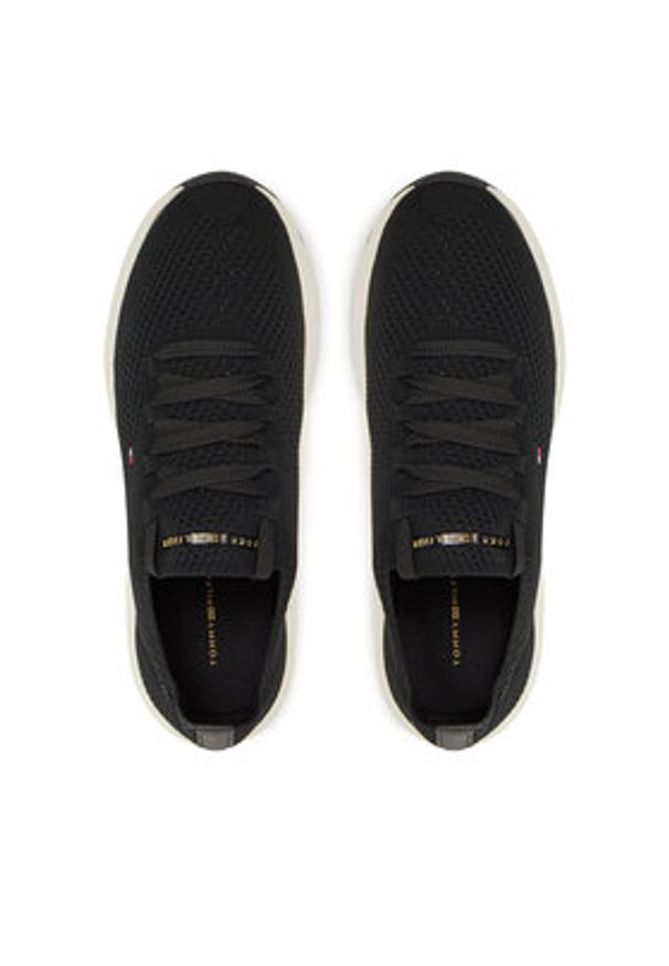 TOMMY HILFIGER - Tommy Hilfiger Sneakersy FW0FW08813 Czarny. Kolor: czarny. Materiał: materiał