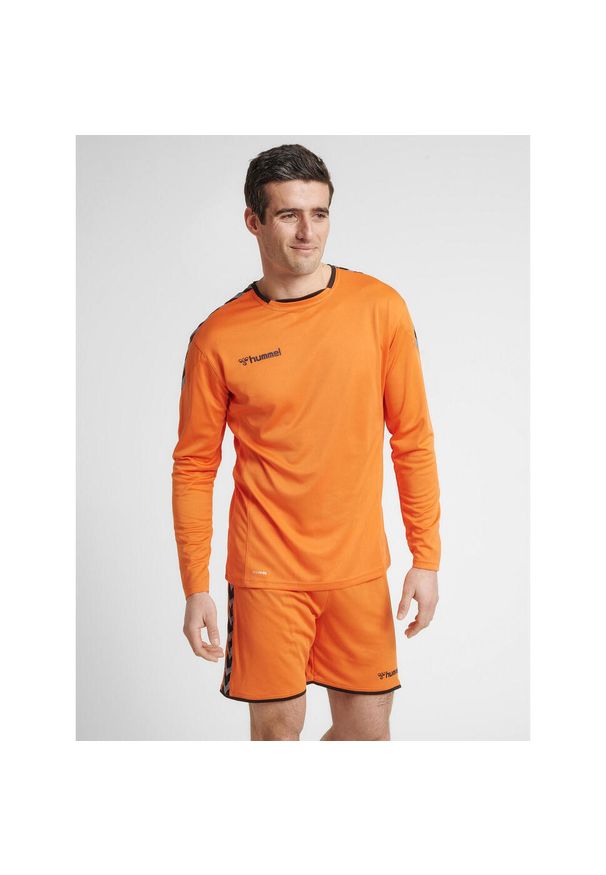 Hummel koszulka męska z długim rękawem hml Authentic Poly Jersey. Kolor: wielokolorowy, pomarańczowy, czarny. Materiał: jersey. Długość rękawa: długi rękaw. Długość: długie