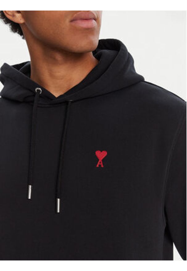 AMI PARIS - AMI Paris Bluza BFUSW235.730 Czarny Regular Fit. Kolor: czarny. Materiał: bawełna