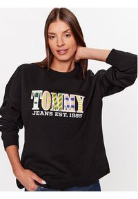 Tommy Jeans Bluza DW0DW16246 Czarny Oversize. Kolor: czarny. Materiał: bawełna #5