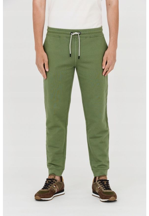 Aeronautica Militare - AERONAUTICA MILITARE Spodnie zielone męskie. Kolor: zielony. Materiał: bawełna. Wzór: haft