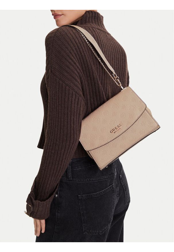 Guess Torebka Phoebe HWPD96 65210 Beżowy. Kolor: beżowy. Materiał: skórzane