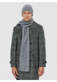 Pako Lorente - PAKO LOTRENTE – Szalik męski w kolorze szarym. Kolor: szary. Wzór: prążki. Sezon: zima