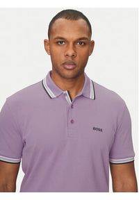BOSS Polo Paddy 50469055 Fioletowy Regular Fit. Typ kołnierza: polo. Kolor: fioletowy. Materiał: bawełna #3