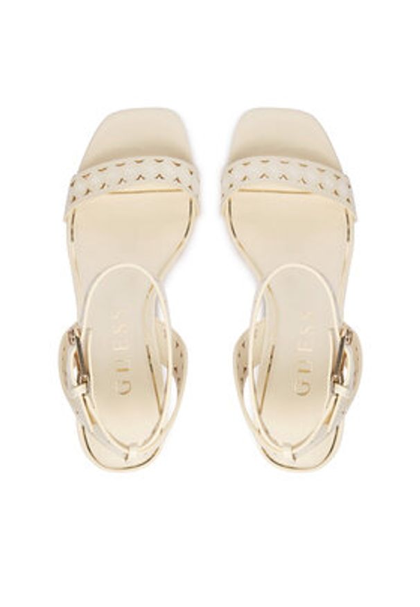 Guess Sandały 181567 Beżowy. Kolor: kremowy. Materiał: skóra