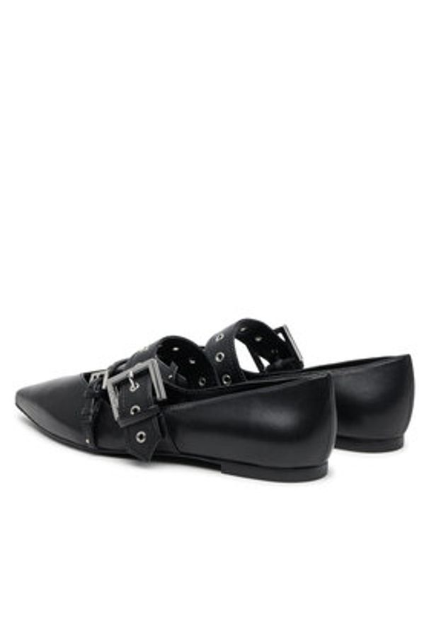 Hugo - HUGO Półbuty Maridia 50536400 Czarny. Kolor: czarny. Materiał: skóra