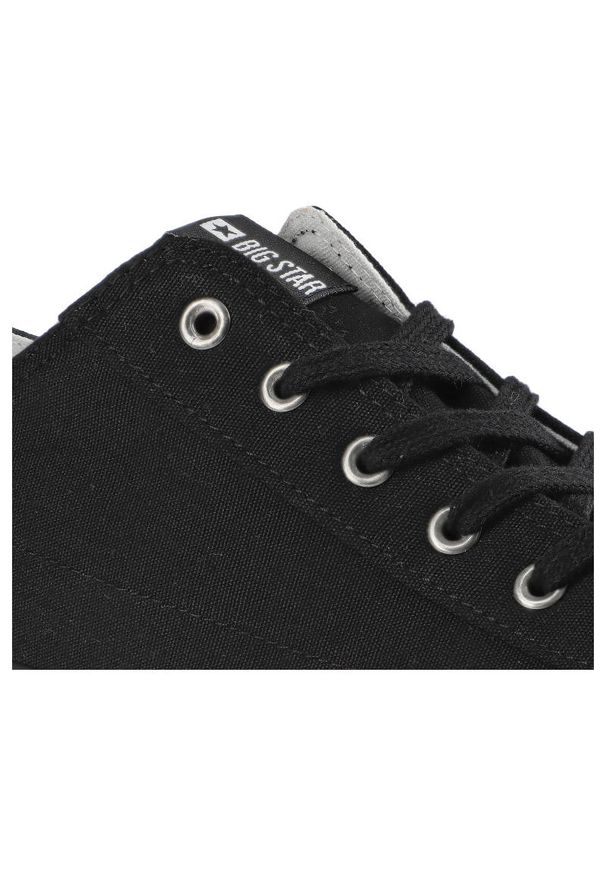Big-Star - Czarne Trampki Big Star Męskie Wygodne Tenisówki. Okazja: na co dzień. Kolor: czarny. Materiał: guma, tkanina, materiał. Szerokość cholewki: normalna. Styl: casual, klasyczny
