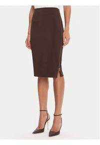 Rinascimento Spódnica ołówkowa CFC0125230003 Brązowy Slim Fit. Kolor: brązowy. Materiał: syntetyk