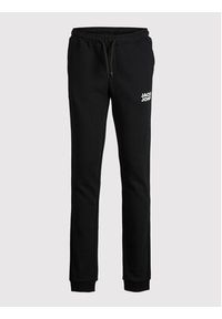 Jack&Jones Junior Spodnie dresowe Gordon 12179798 Czarny Regular Fit. Kolor: czarny. Materiał: bawełna #5