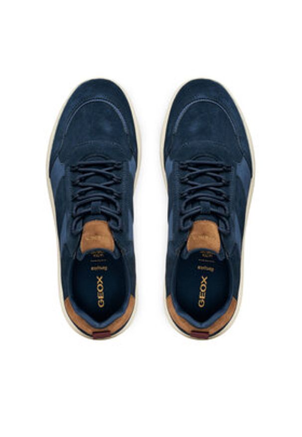 Geox Sneakersy U Spherica U56BYA 022EK CF44K Granatowy. Kolor: niebieski. Materiał: zamsz, skóra