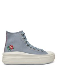 Converse Trampki Chuck Taylor All Star Move Platform Rose A12571C Szary. Kolor: szary. Materiał: materiał. Obcas: na platformie #1