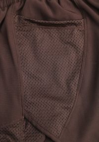 Renee - Brązowe Szorty w Sportowym Stylu z Siateczką i Podszewką Elishka. Okazja: na co dzień, na spacer. Kolor: brązowy. Styl: sportowy #4