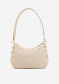 Renee - Ciemnobeżowa Klasyczna Torebka Bagietka z Dodatkowym Paskiem Crossbody Kassenope. Kolor: beżowy. Styl: klasyczny #1