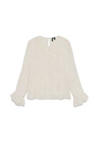 Vero Moda Bluzka Mishi 10335512 Beżowy Regular Fit. Kolor: beżowy. Materiał: syntetyk #3
