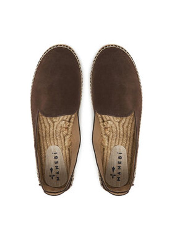 Manebi Espadryle R 5.7 C0 Brązowy. Kolor: brązowy. Materiał: zamsz, skóra