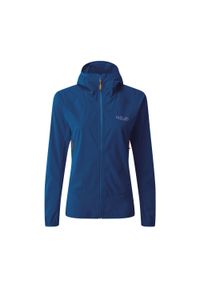 Kurtka softshell damska Rab Borealis. Kolor: niebieski. Materiał: softshell. Sport: turystyka piesza