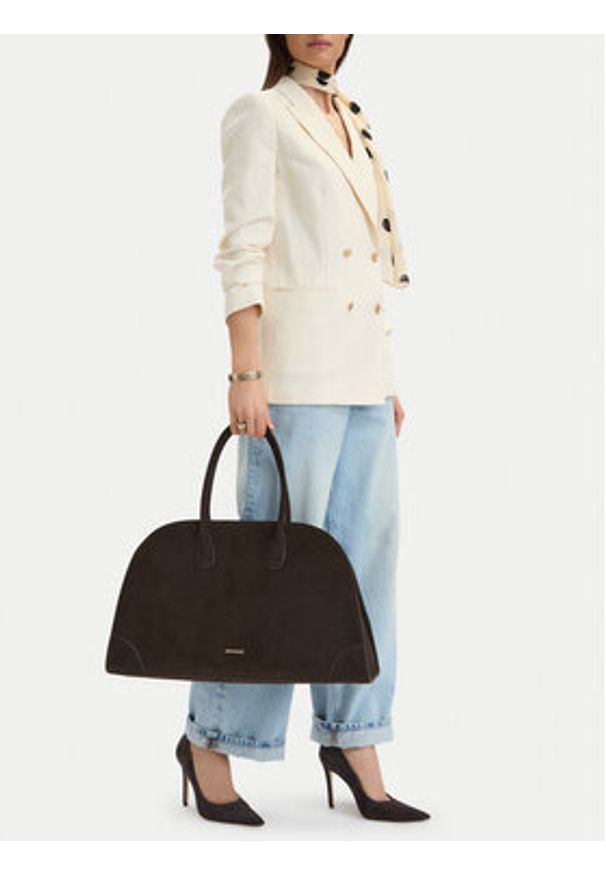 Gino Rossi - GINO ROSSI Torebka EO-LAURA-LA224-19139 Brązowy. Kolor: brązowy. Materiał: zamszowe, skórzane