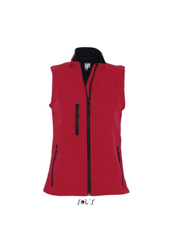 SOL'S - Kamizelka softshell SM damska Sol's Rallye. Kolor: czerwony. Materiał: softshell