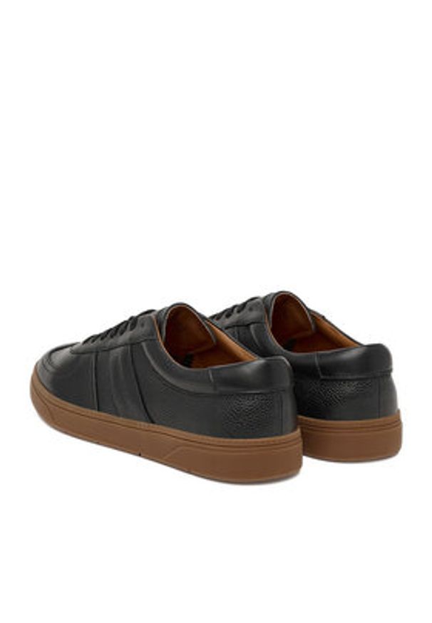 Guess Jeans Sneakersy EO-ORTEGO-01 126AM Czarny. Kolor: czarny. Materiał: skóra