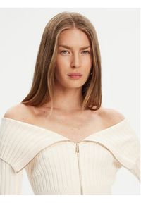 Guess Sweter W5YR03 Z30I2 Écru Slim Fit. Materiał: wiskoza #5