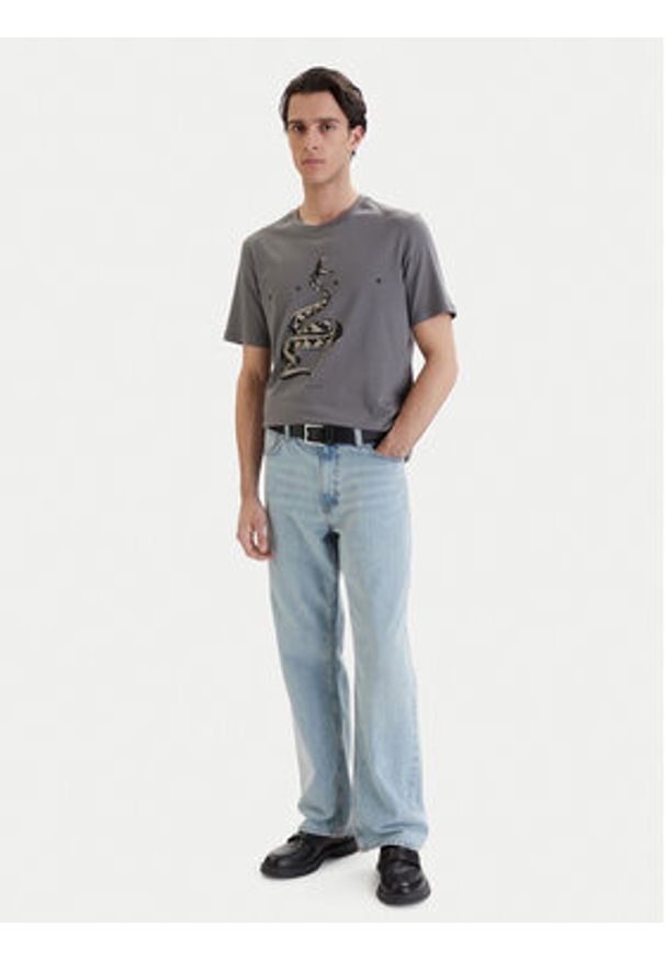 Hugo - HUGO T-Shirt Discorb 50557672 Szary Regular Fit. Kolor: szary. Materiał: bawełna