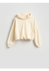 Reserved - LADIES` JOGGING TOP - złamana biel. Materiał: dzianina, bawełna #1