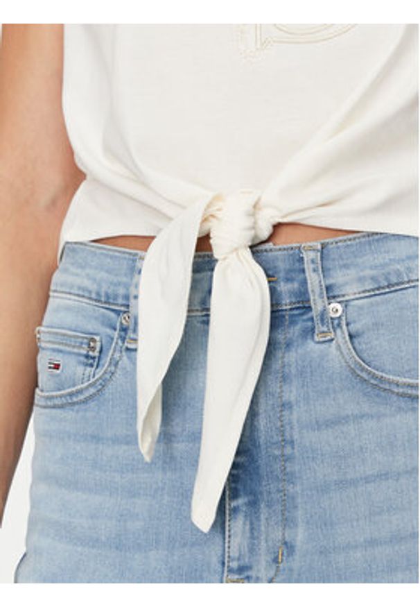 Guess Bluzka W5GI18 I3Z14 Écru Regular Fit. Materiał: bawełna