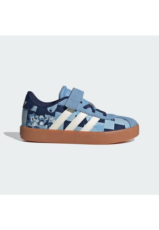 Adidas - Buty adidas x Disney Mickey VL Court. Kolor: biały, wielokolorowy, niebieski. Wzór: motyw z bajki