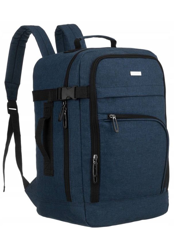 Plecak podróżny Peterson PTN PP-TOK-T granatowy. Kolor: niebieski. Materiał: materiał