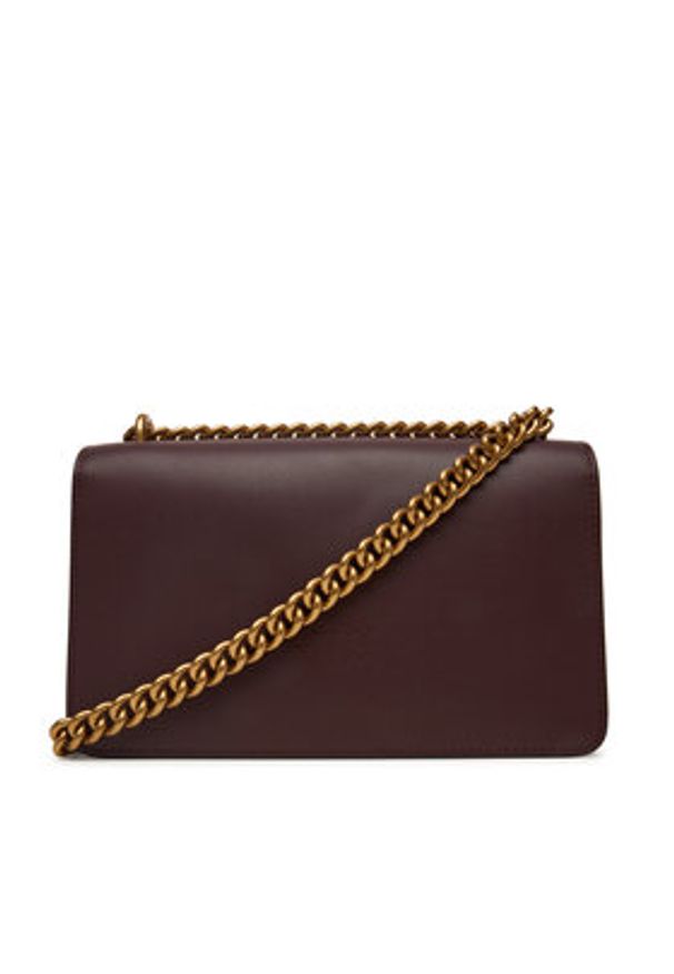 Pinko - PINKO Torebka Love One Mini Dc Al 25-26 PLTT 100074 A0F1 Bordowy. Kolor: czerwony. Materiał: skórzane