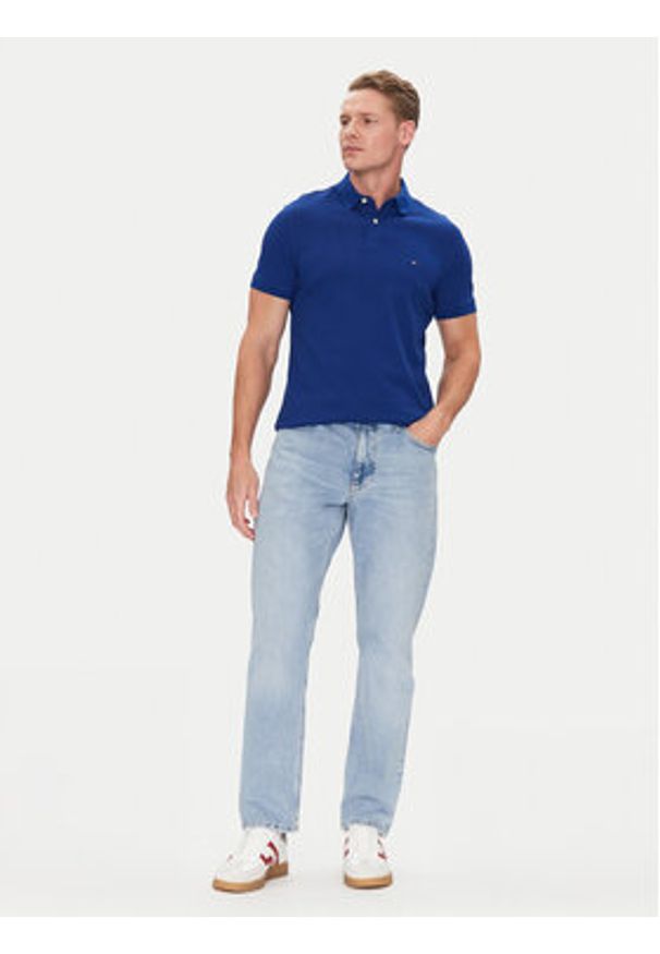 TOMMY HILFIGER - Tommy Hilfiger Polo 1985 MW0MW17770 Niebieski Regular Fit. Typ kołnierza: polo. Kolor: niebieski. Materiał: bawełna