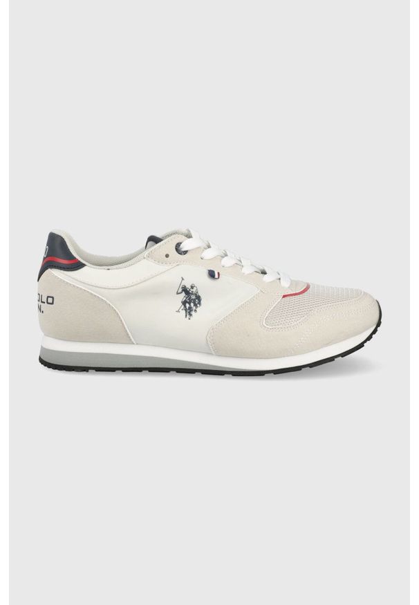 U.S. Polo Assn. buty kolor beżowy. Nosek buta: okrągły. Zapięcie: sznurówki. Kolor: beżowy. Materiał: guma