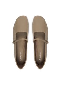 Calvin Klein Baleriny Oblique Ballerina Mj Lth Hdw HW0HW02847 Brązowy. Kolor: brązowy. Materiał: skóra #3
