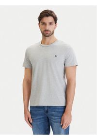 Polo Ralph Lauren T-Shirt 714844756008 Szary Regular Fit. Typ kołnierza: polo. Kolor: szary. Materiał: bawełna #1