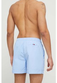 TOMMY HILFIGER - Tommy Hilfiger szorty kąpielowe kolor niebieski. Kolor: niebieski. Materiał: tkanina, poliester #3