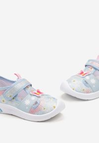 Born2be - Jasnoniebieskie Sandały z Wycięciami ze Skórzaną Wkładką Terial. Kolor: niebieski. Materiał: skóra. Sezon: lato. Styl: elegancki #3